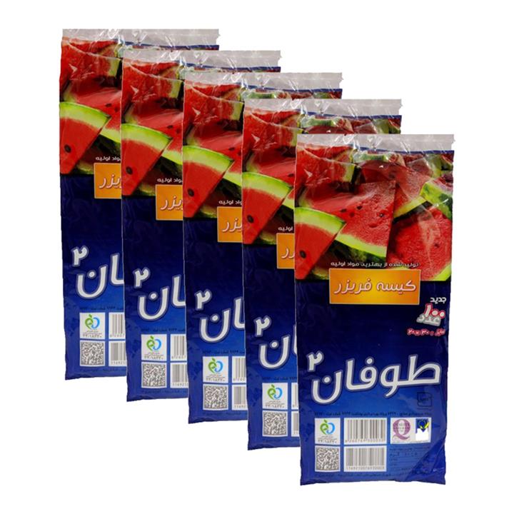 کیسه فریزر طوفان مجموعه 5 عددی بسته 100 عددی